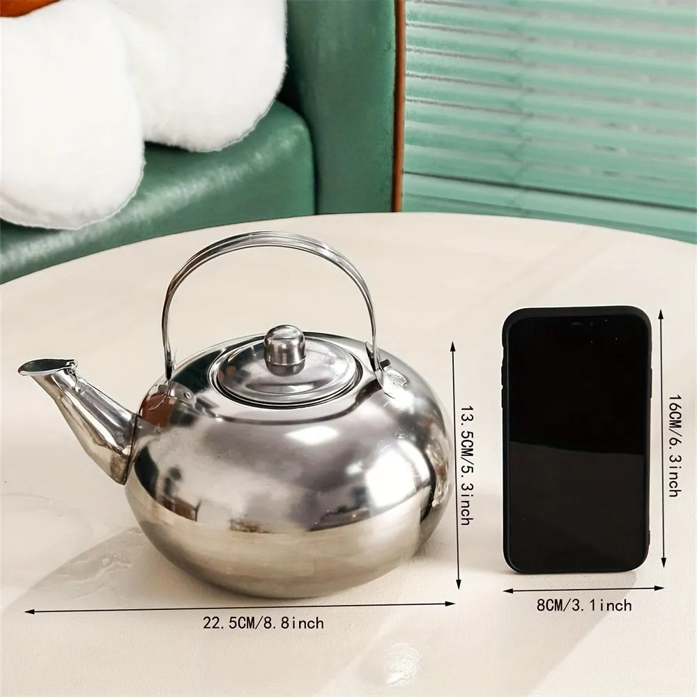1pc, Premium Stainless Steel Water Kettle - Durable Thickened Design, Extra-Large Capacity for Multiple Servings, Rapid Boiling Function - Perfect for Outdoor Adventures, Camping, and Picnic