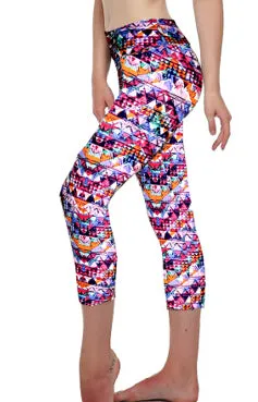 2017 Yomsong Floral Printing Capris Leggings Lady's  Casual Stretched Pants  Elastic Cropped Leggings  Women  Legging RL156