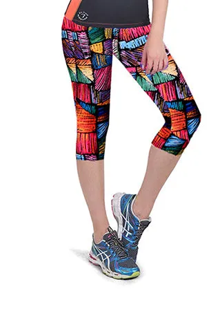 2017 Yomsong Floral Printing Capris Leggings Lady's  Casual Stretched Pants  Elastic Cropped Leggings  Women  Legging RL156