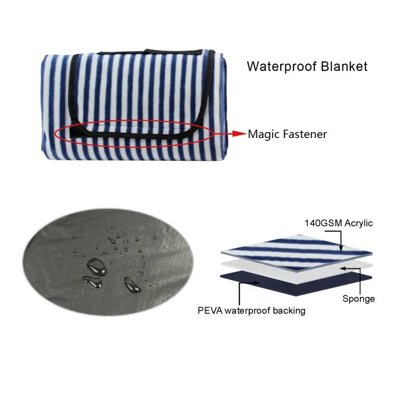 4 Person Picnic Hamper Navy Blue