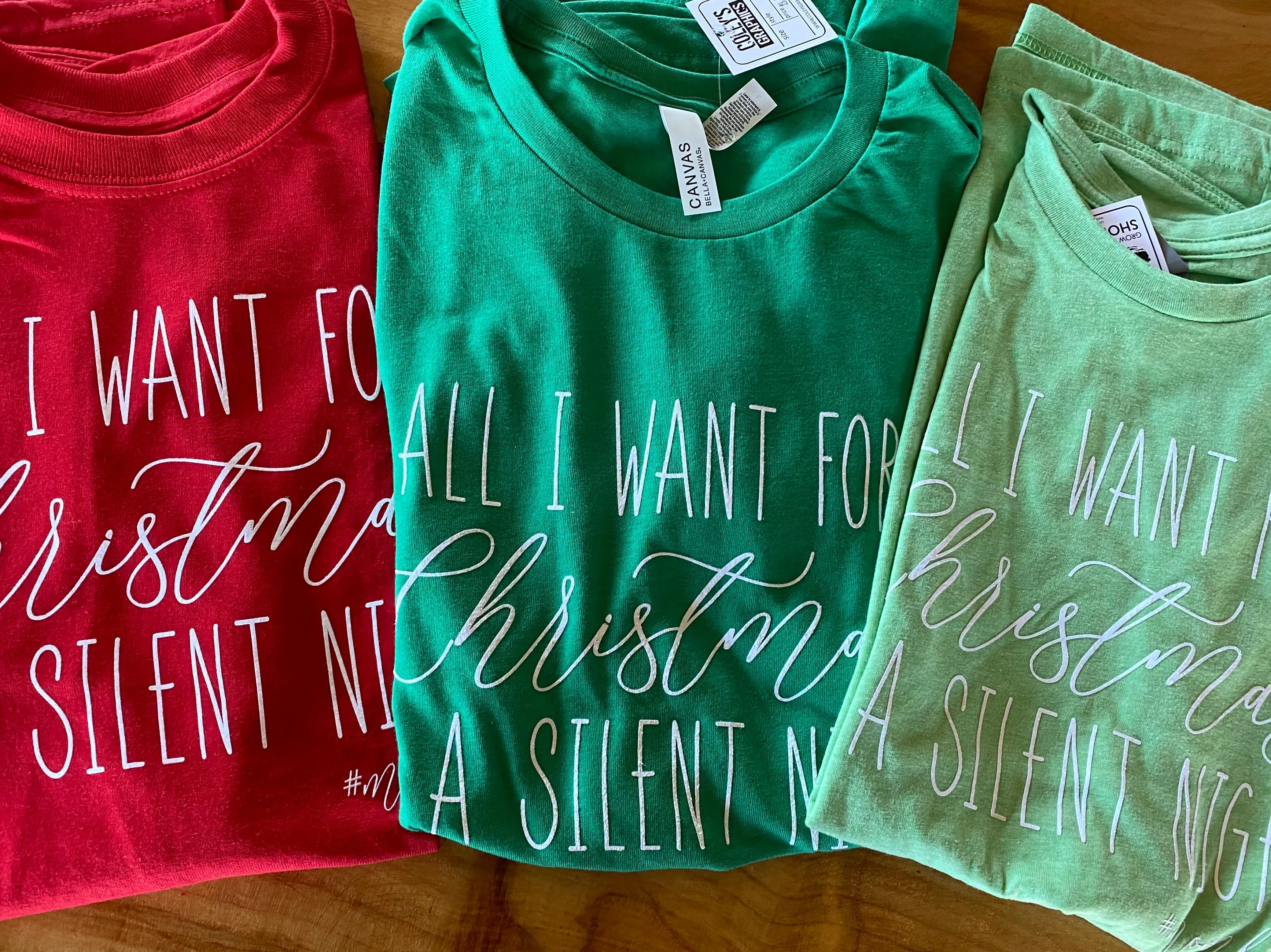 All I want for Christmas is a Silent Night #momlife Christmas Shirt