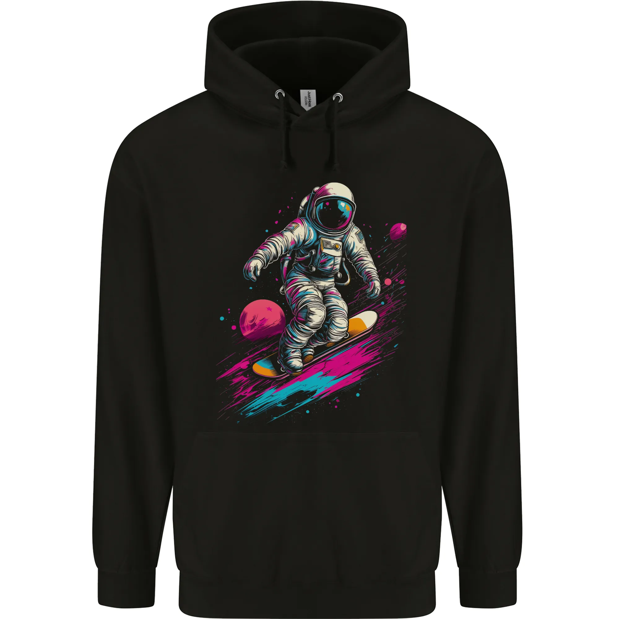 Astro Skater Astronaut Skateboarding Space Mens 80% Cotton Hoodie