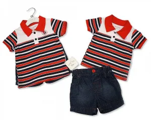 Baby Boys 2pc Denim Shorts Set - Sailing - 3/24M (BIS-2098-2006)