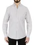 Beige Windowpane Checkered Dress Shirt