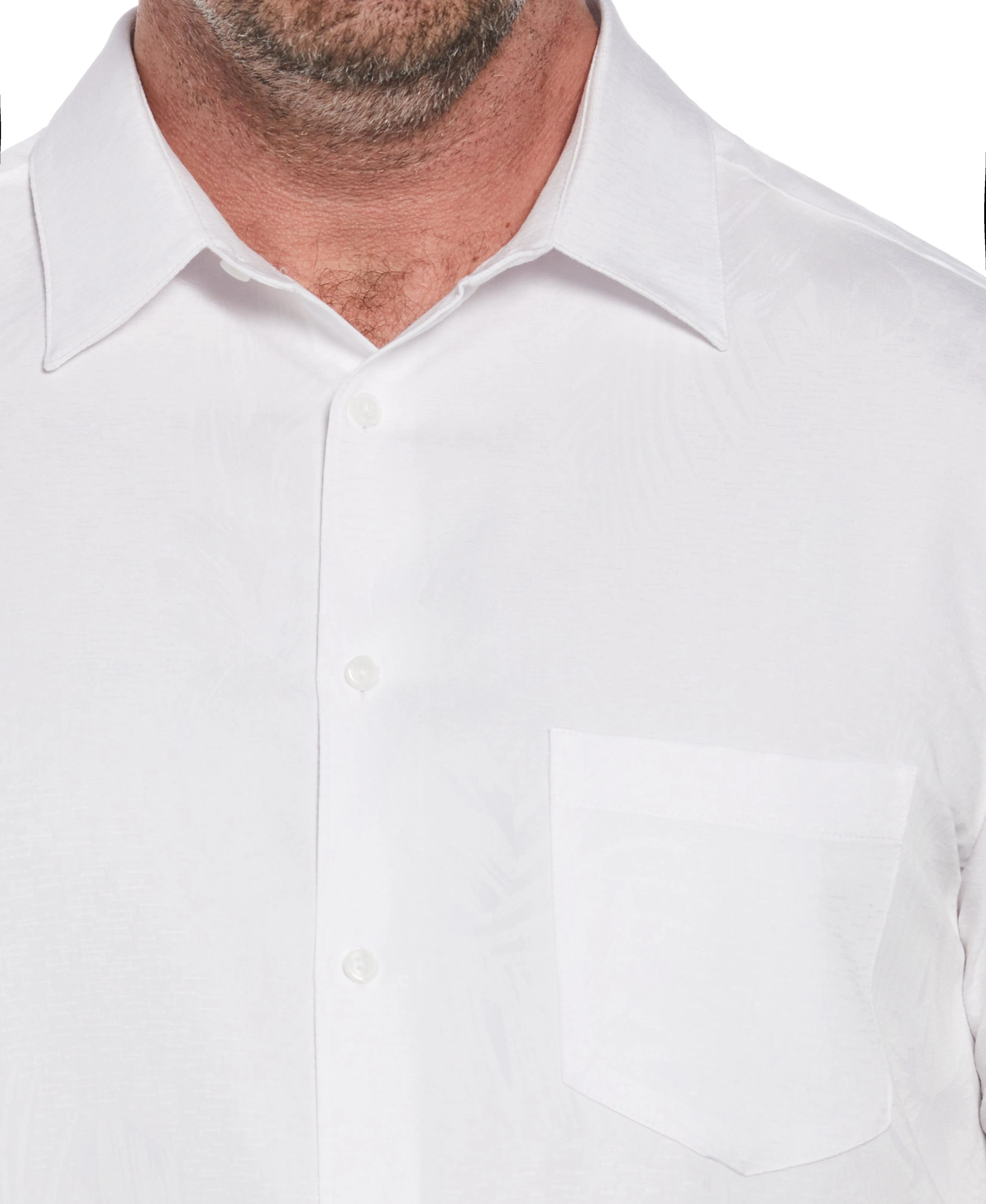 Big & Tall Two-Tone One Pocket Floral Print Shirt