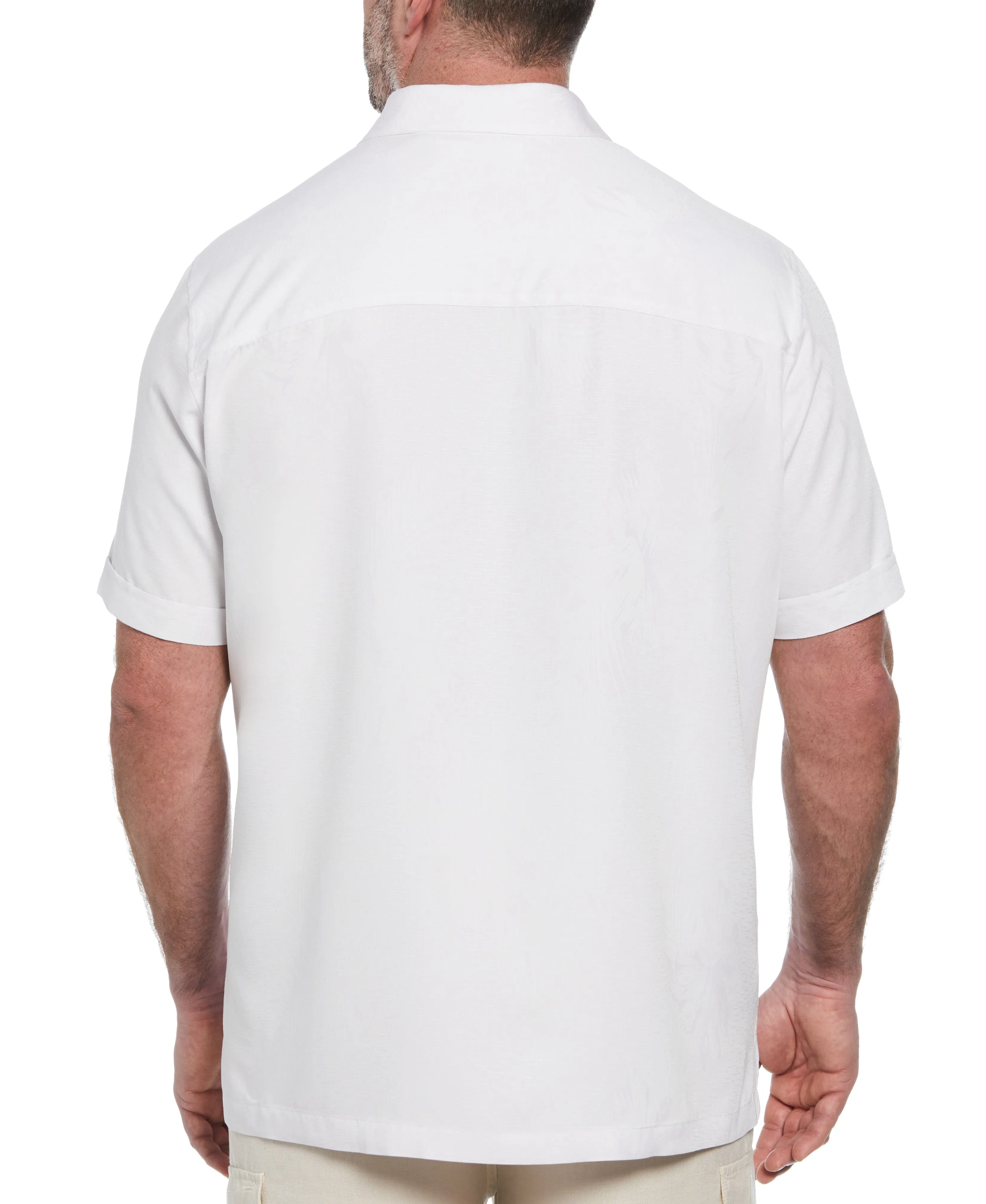 Big & Tall Two-Tone One Pocket Floral Print Shirt