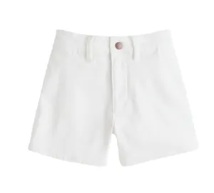 Bisby Girls Denim Shorts Ivory Denim