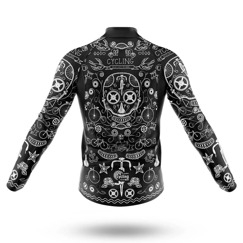 Black Tattoo Cycling Jersey - Men's Cycling Kit