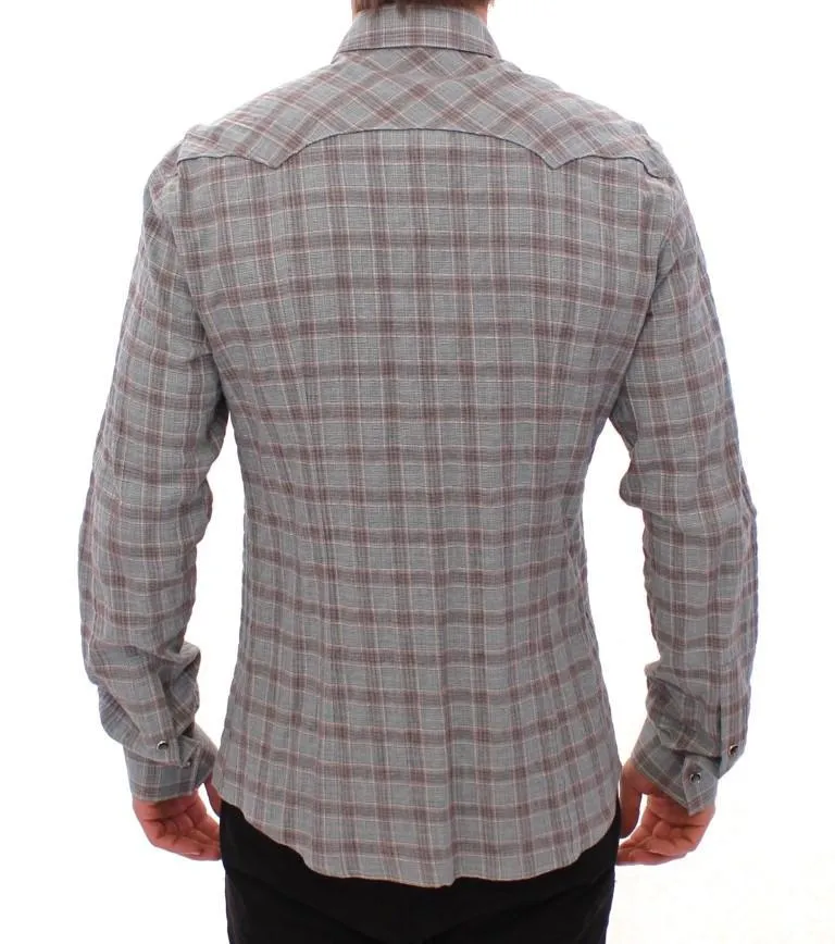 Blue Checkered SICILIA Regular Casual Shirt