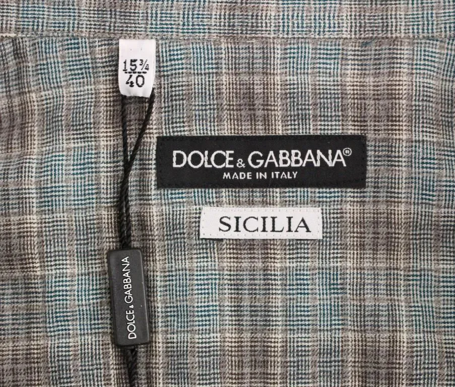 Blue Checkered SICILIA Regular Casual Shirt