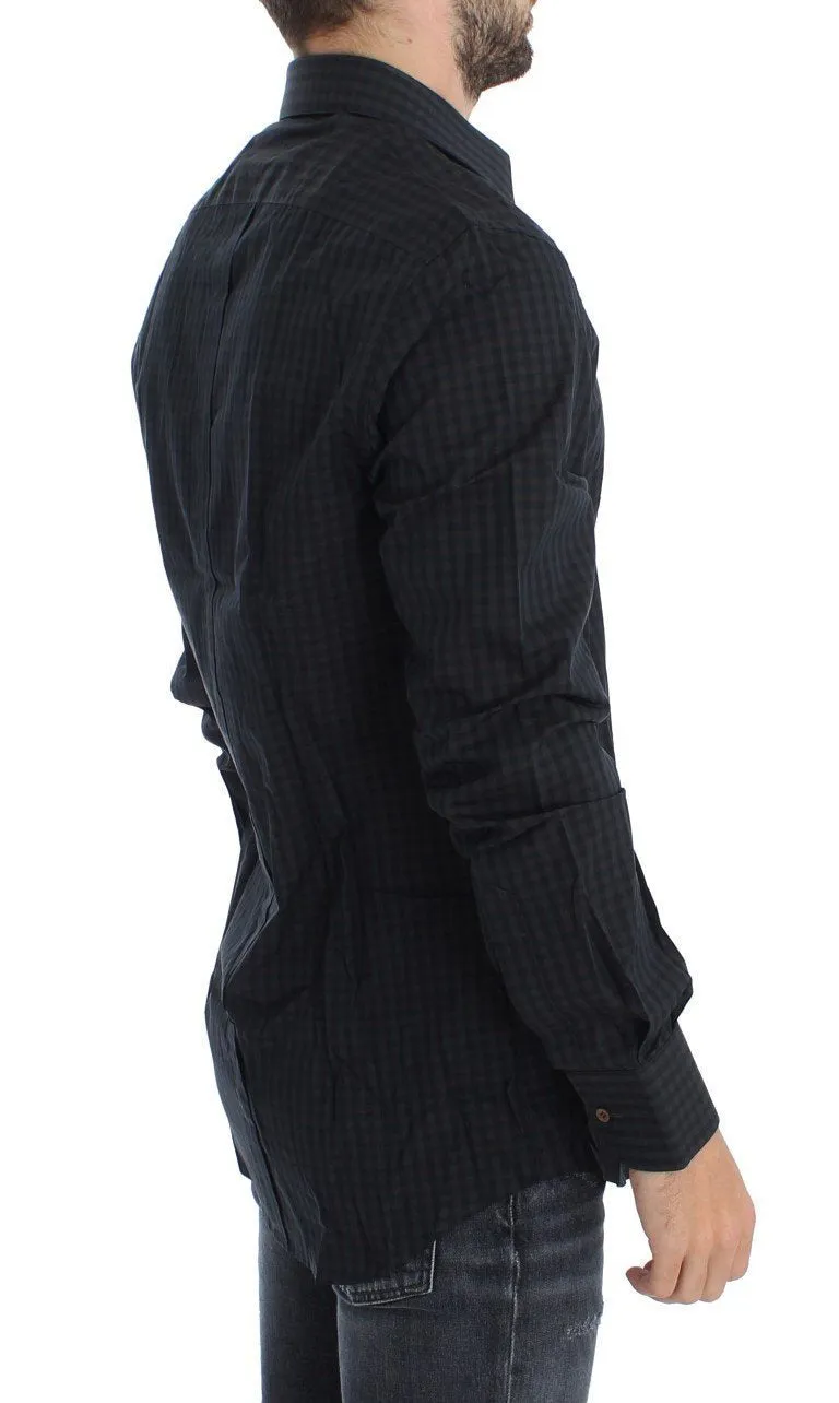 Blue Checkered Slim Fit GOLD Casual Shirt
