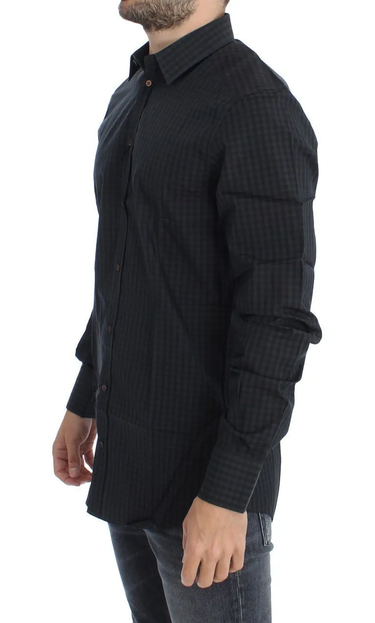 Blue Checkered Slim Fit GOLD Casual Shirt