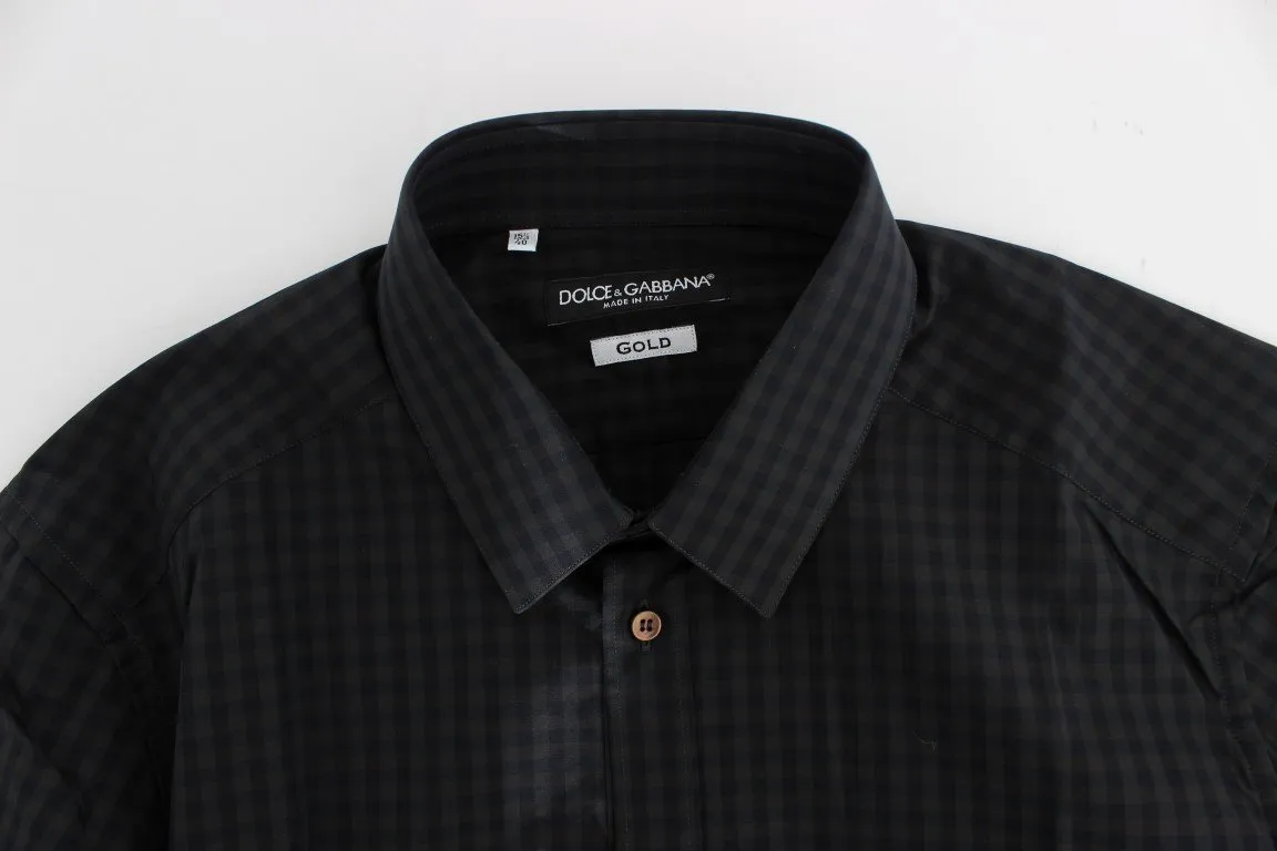 Blue Checkered Slim Fit GOLD Casual Shirt
