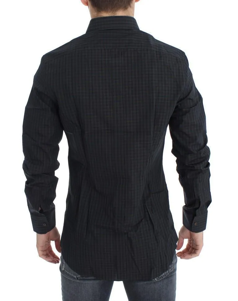 Blue Checkered Slim Fit GOLD Casual Shirt
