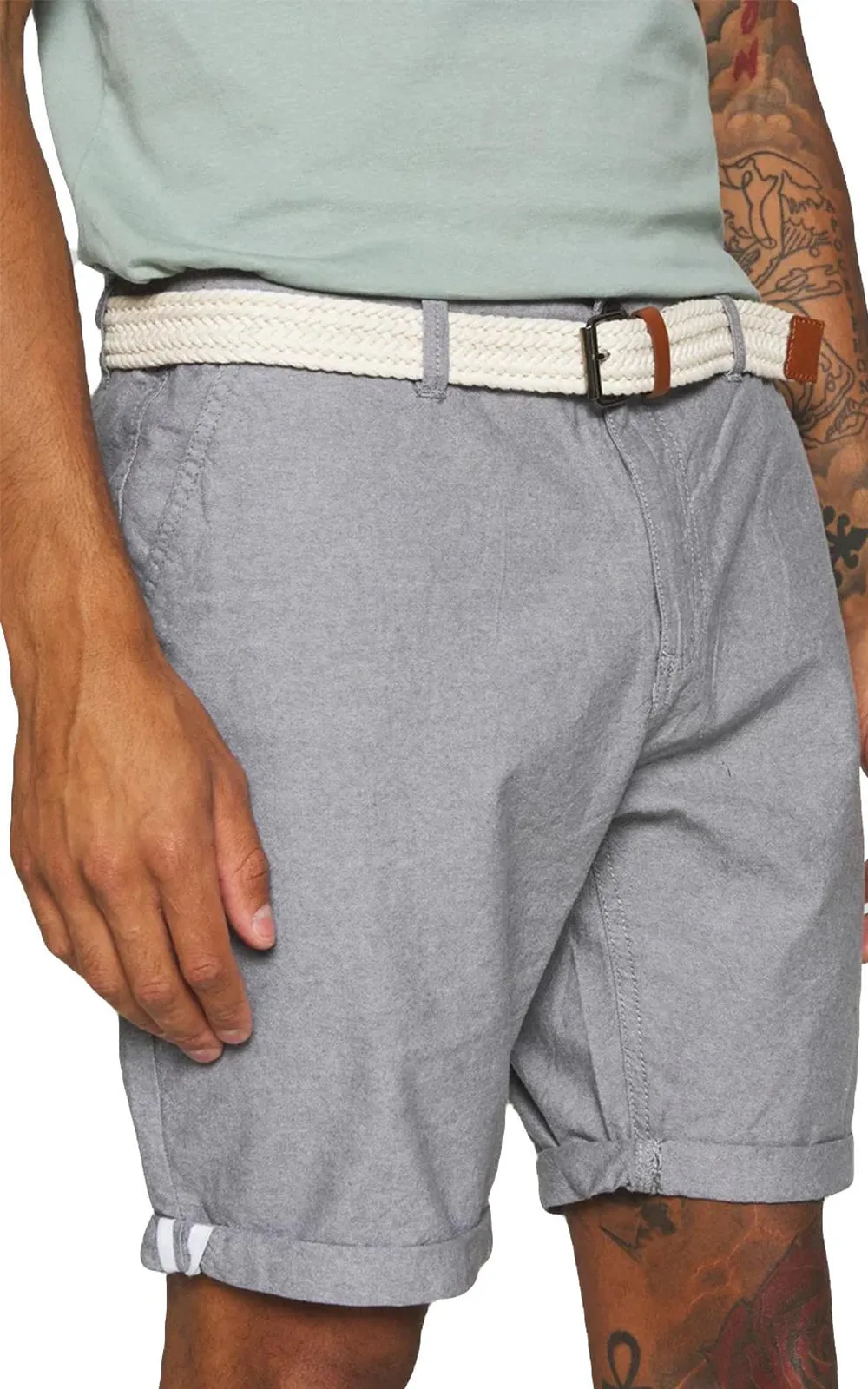 Brave Soul Cantley Belted Shorts