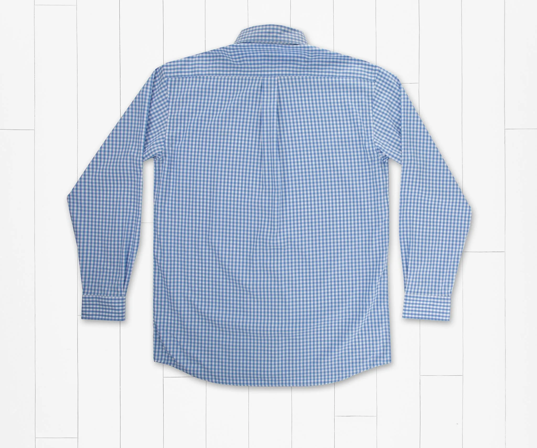 Brentwood Gingham Performance Dress Shirt- Royal Blue