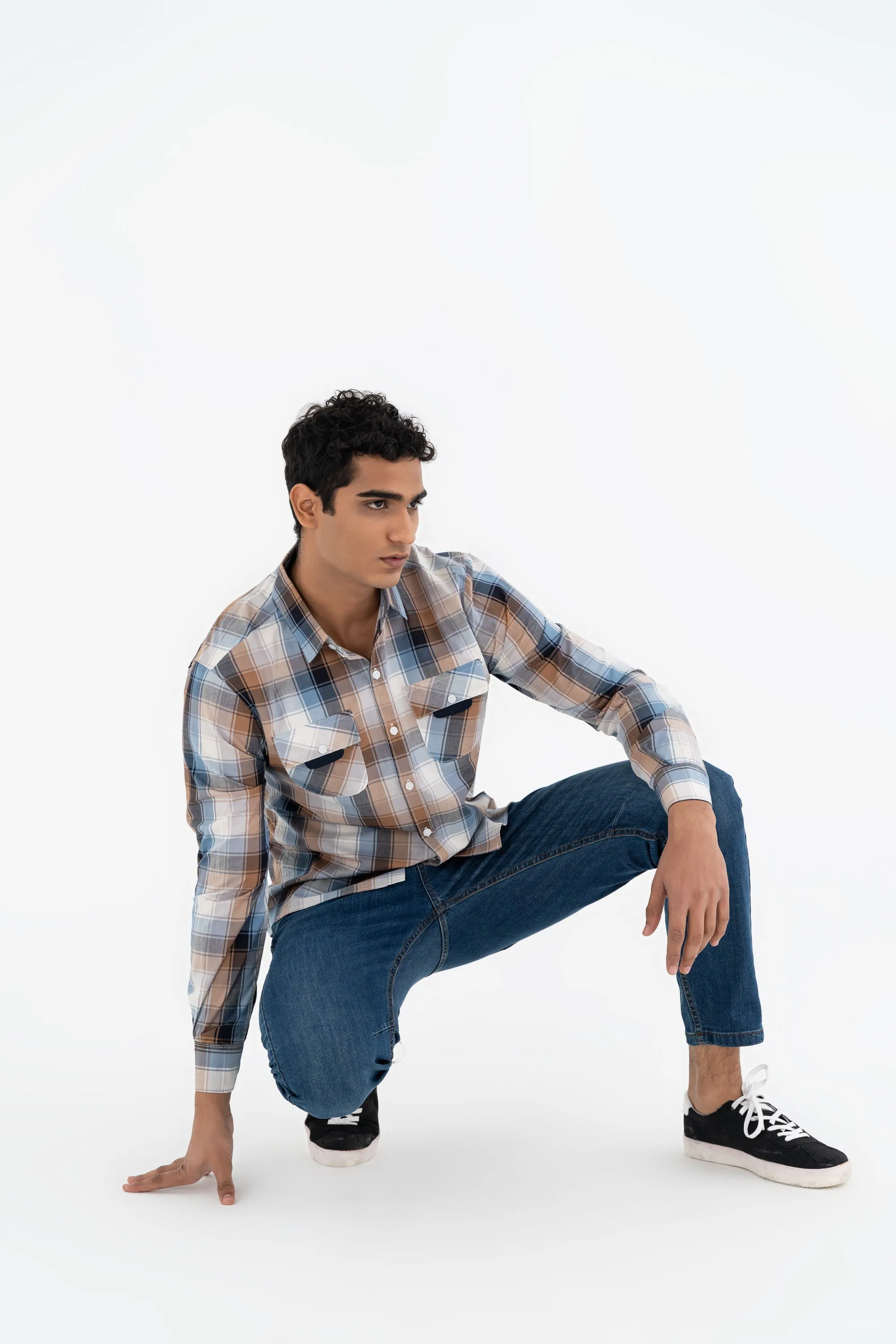 Brown Checkered Shirt