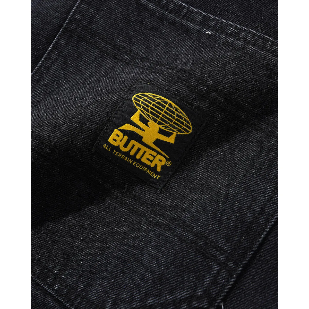 Butter Goods - Patch Pocket Denim Shorts Washed Black