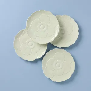 Butterfly Meadow Floral S/4 Accent Plates - Green