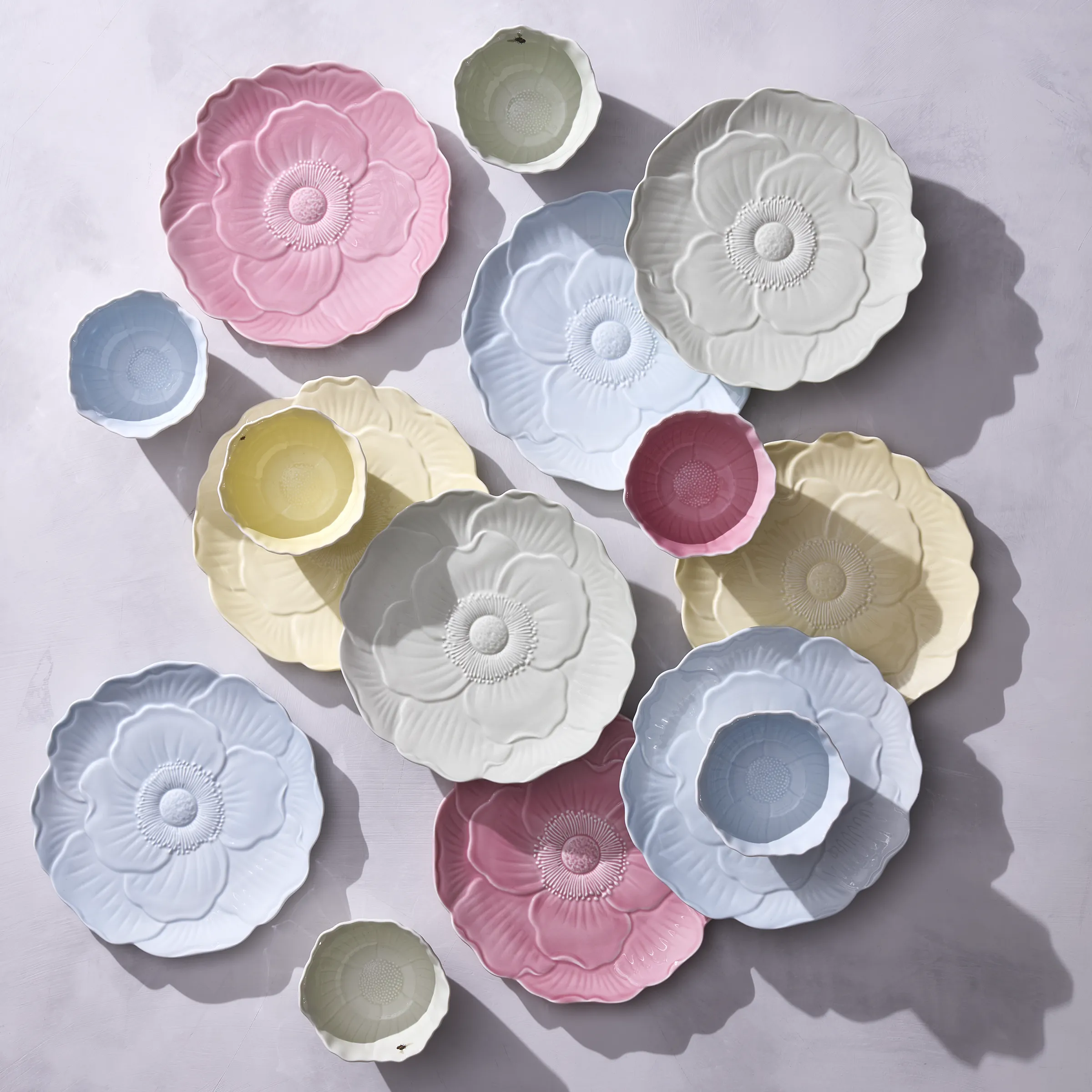 Butterfly Meadow Floral S/4 Accent Plates - Pink