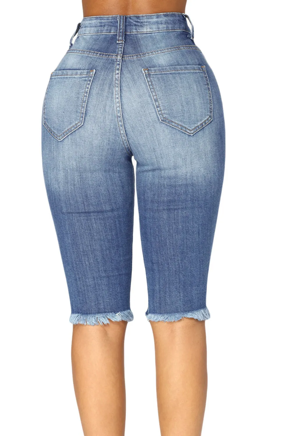 Cali Destroyed Bermuda Shorts Plus