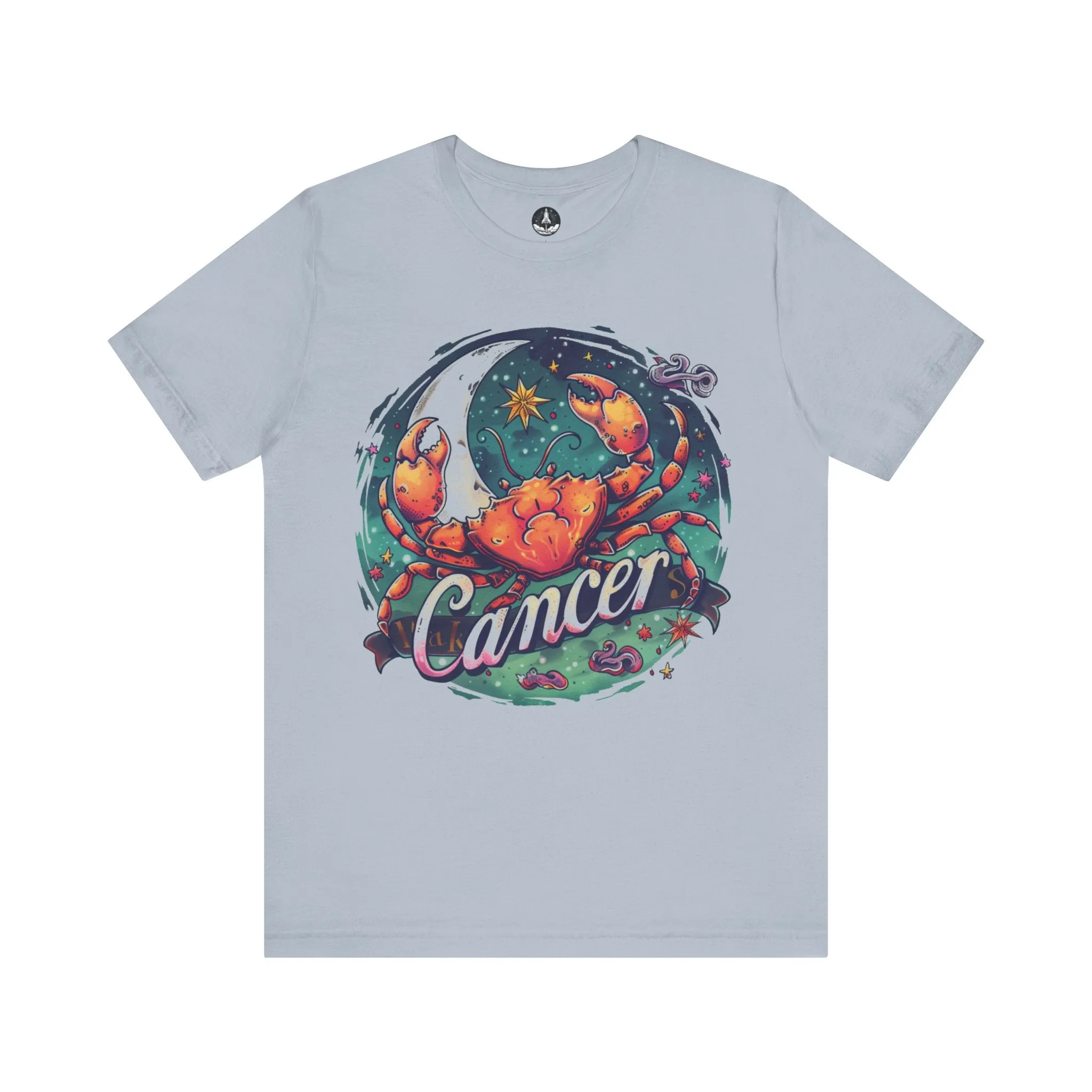 Cancer Zodiac Tattoo Art T-Shirt: Cosmic Crustacean Vibrance
