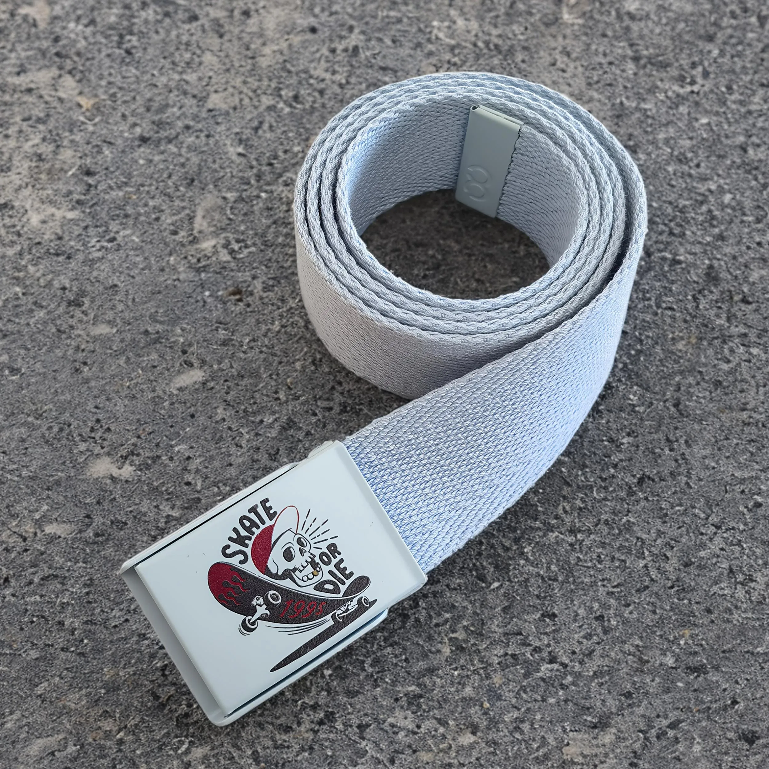 Canvas Men's Belt w/ Skate Park Buckle - Sporty & Durable