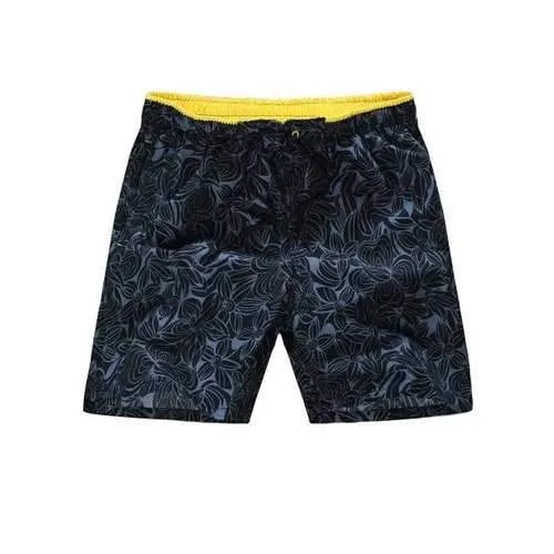 Casual Floral Print Beach Short - Blue Xl