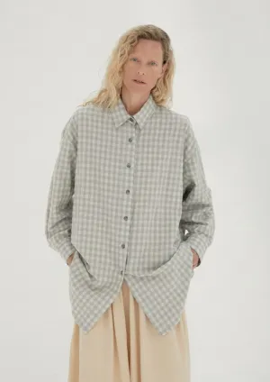 Checkered Shirt, Silver Blue
