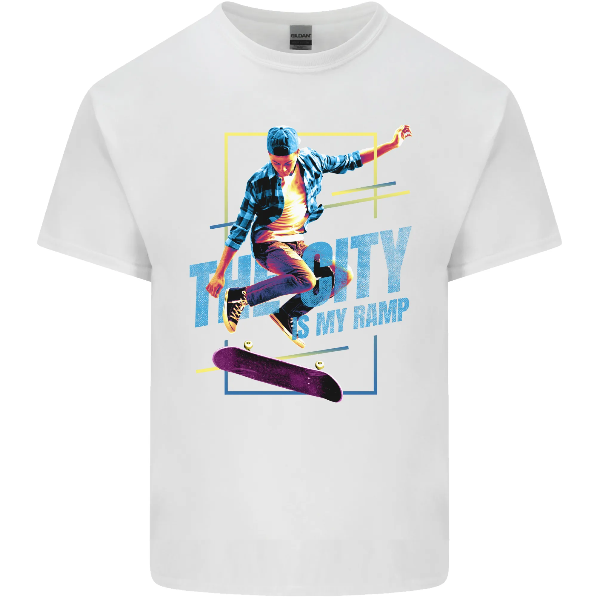 City is My Ramp Skateboarding Skateboard Mens Light Cotton T-Shirt