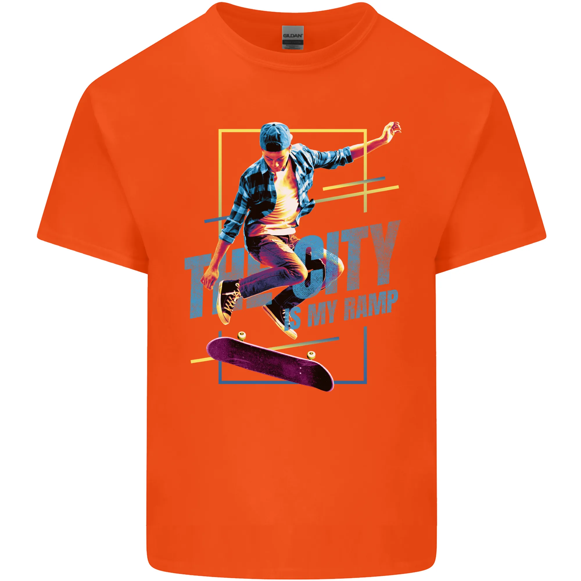 City is My Ramp Skateboarding Skateboard Mens Light Cotton T-Shirt