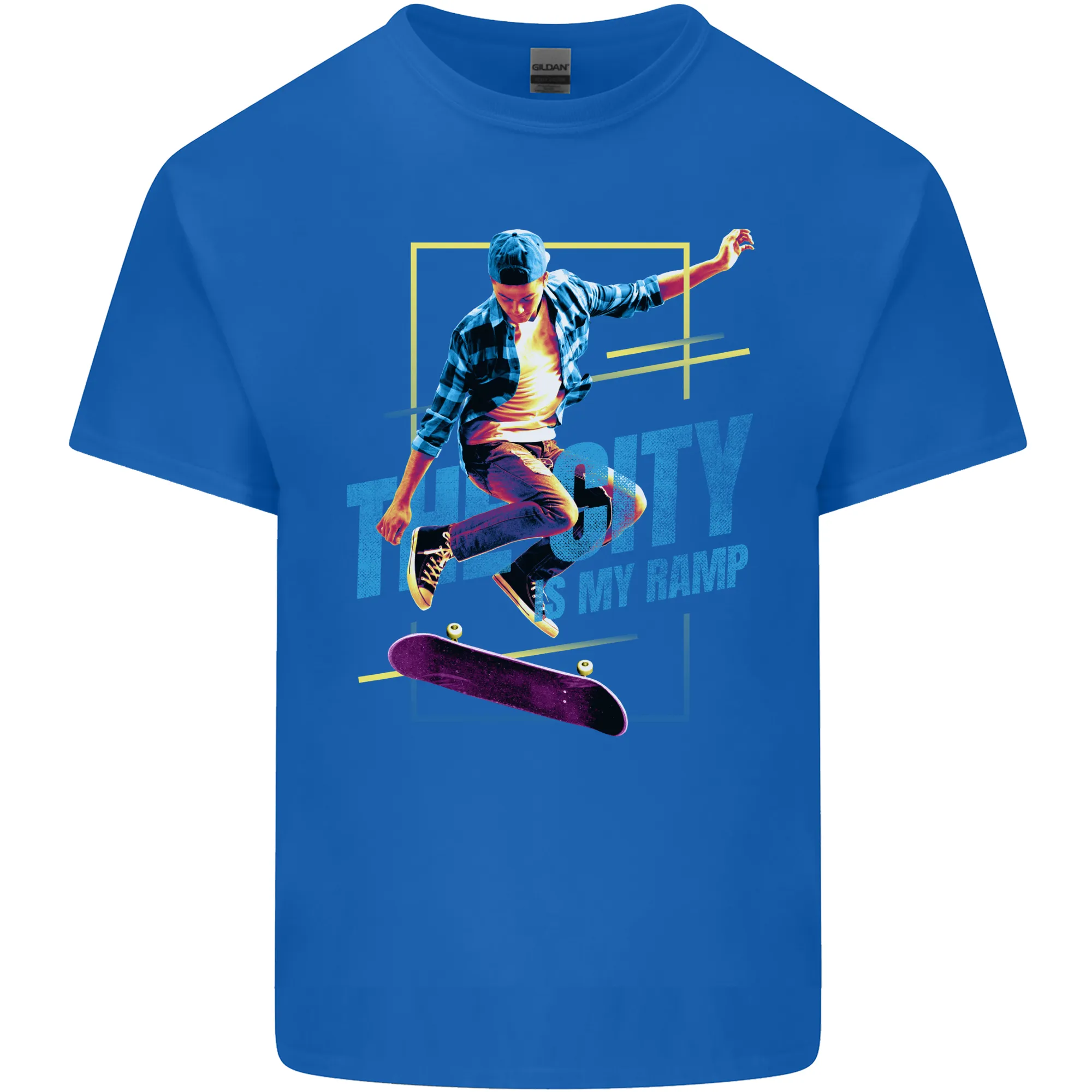 City is My Ramp Skateboarding Skateboard Mens Light Cotton T-Shirt