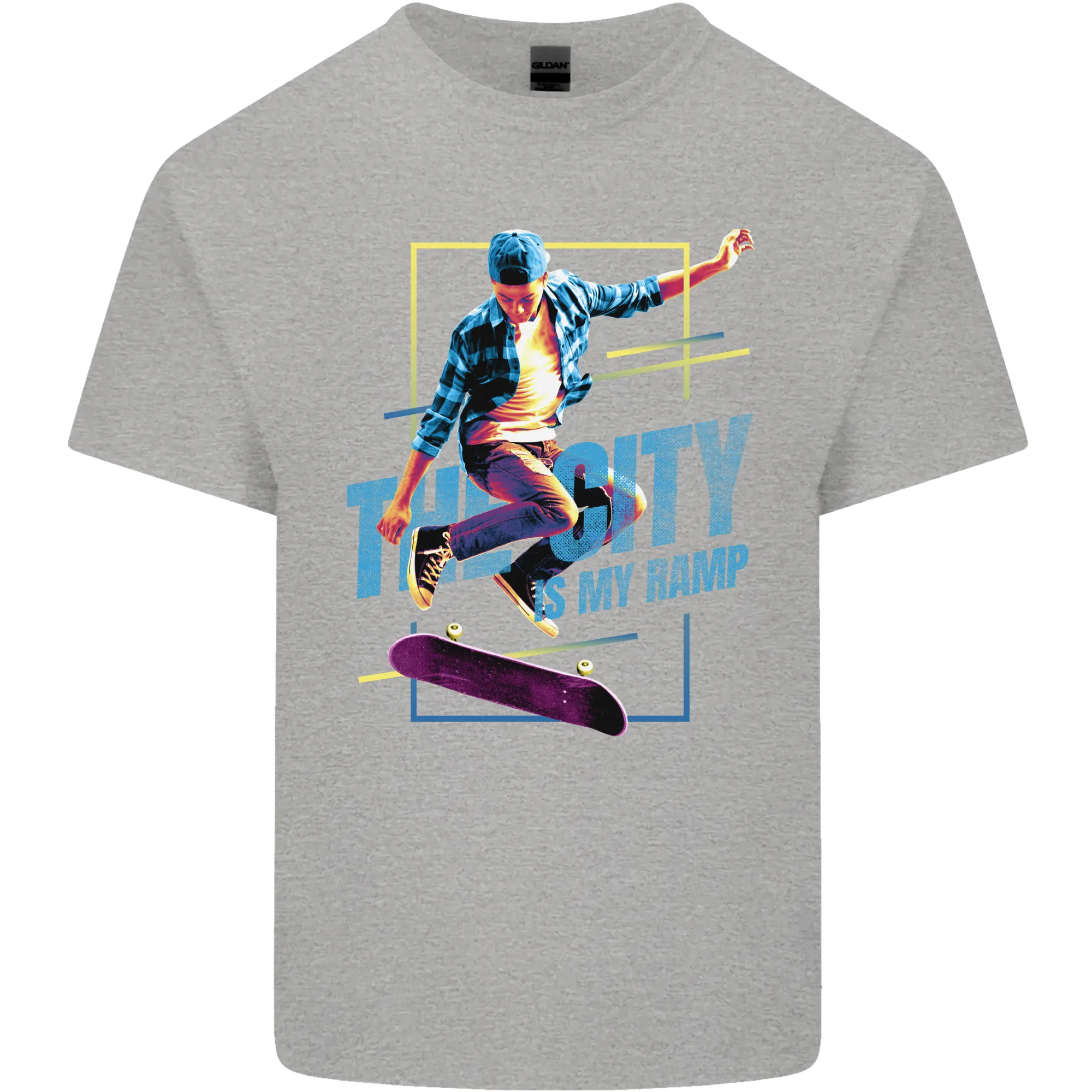 City is My Ramp Skateboarding Skateboard Mens Light Cotton T-Shirt