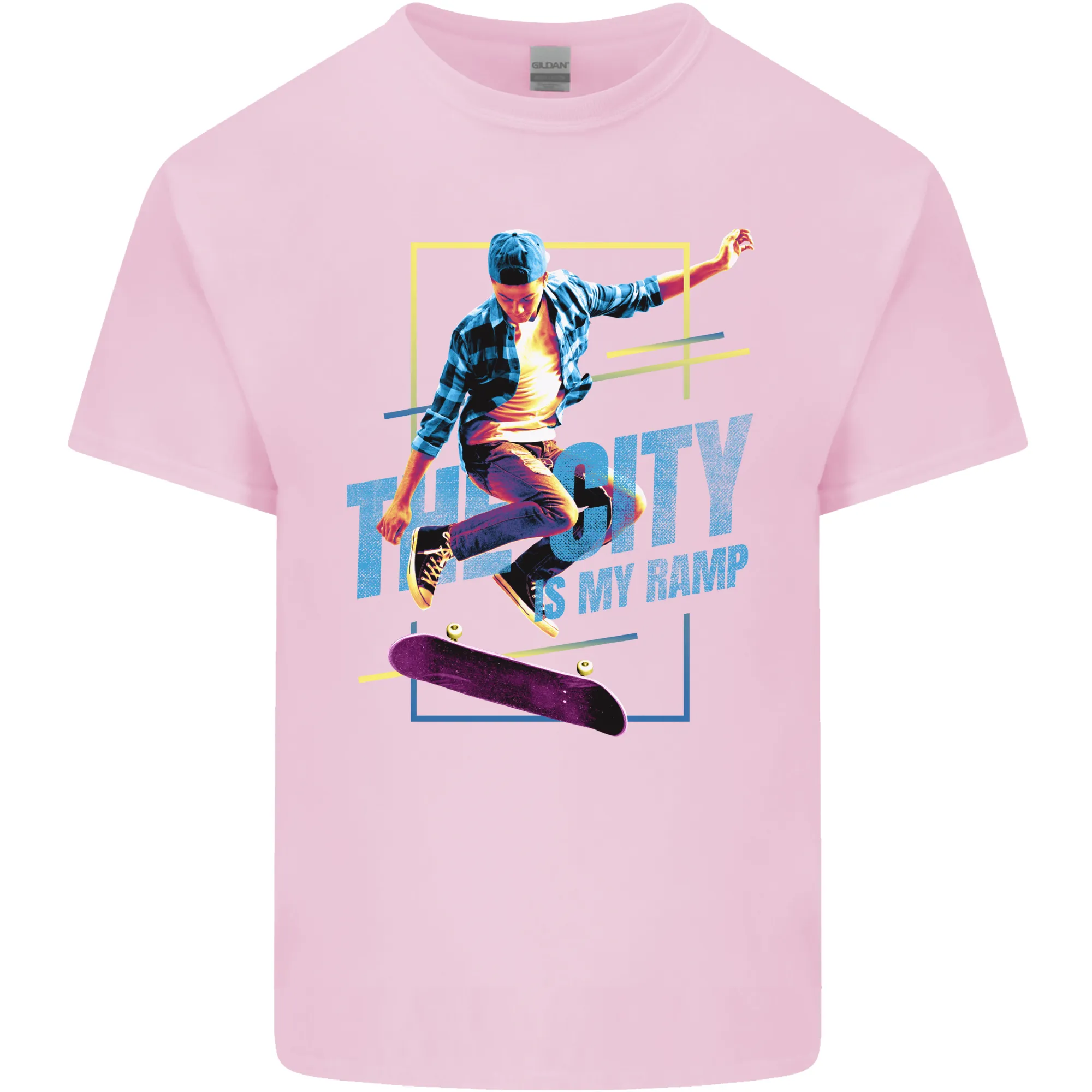 City is My Ramp Skateboarding Skateboard Mens Light Cotton T-Shirt