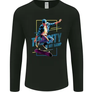 City is My Ramp Skateboarding Skateboard Mens Long Sleeve T-Shirt