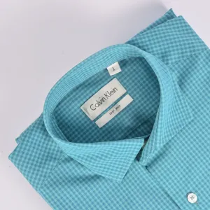 Ck Sapphire Blue Checkered Shirt