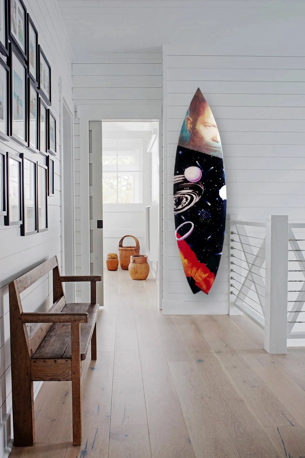Cosmic Clown Surfboard by Kenny Scharf