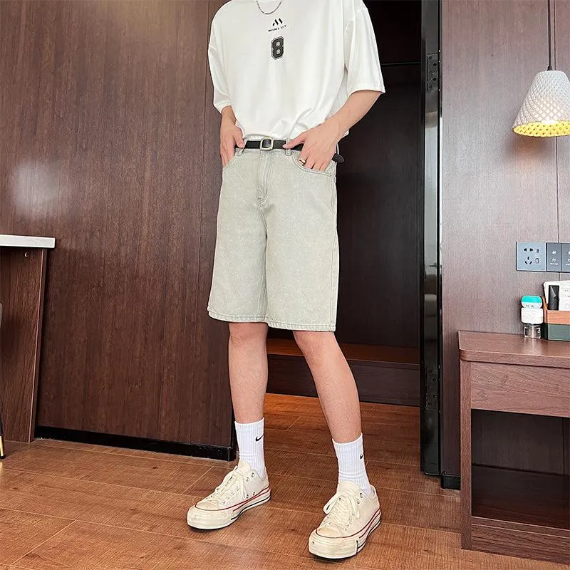 Cotton Denim Shorts