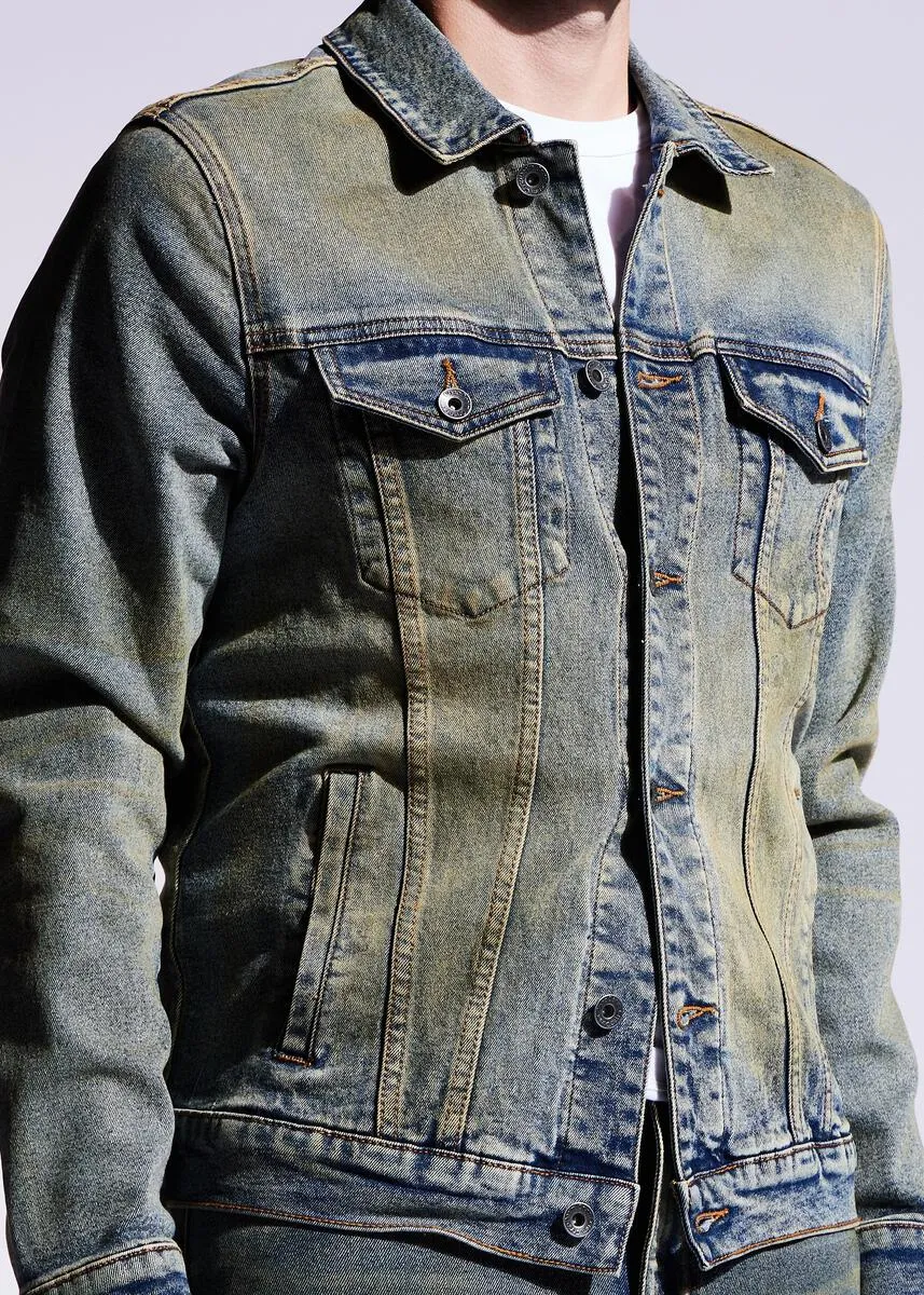 CRYSP  BERING DENIM JACKET - SAND WASH
