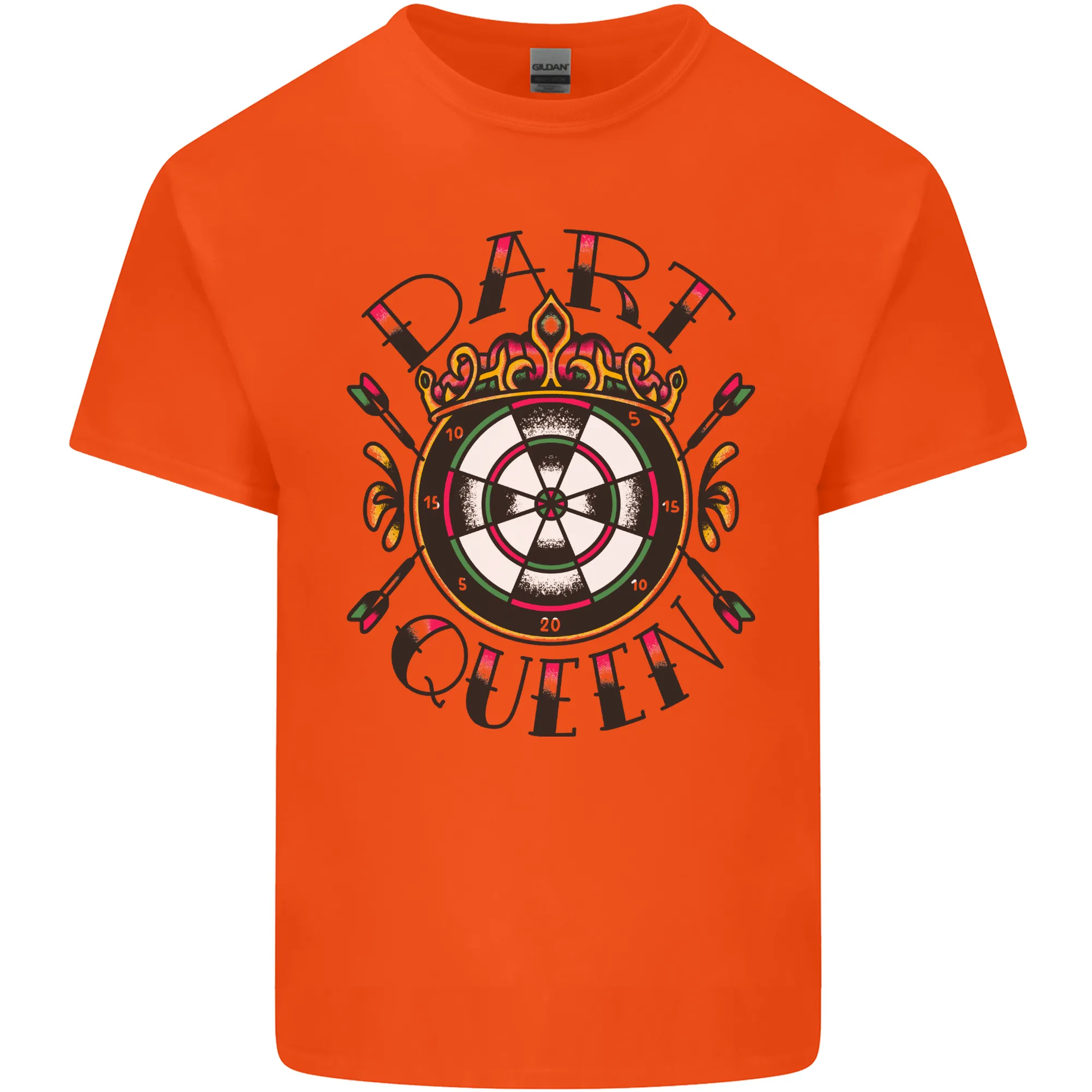 Dart Queen Tattoo Style Mens Light Cotton T-Shirt
