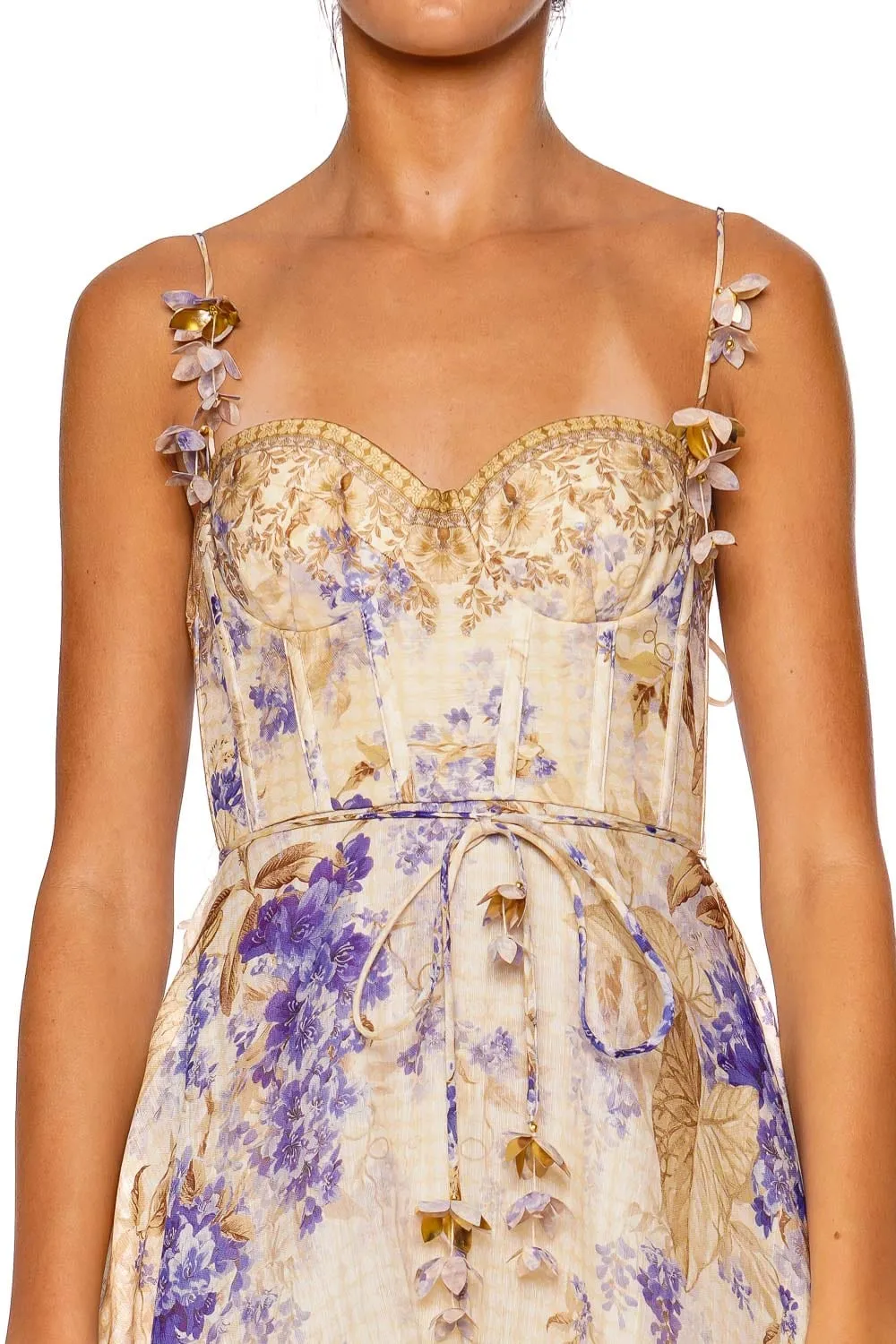 Dawning Lilac Floral Picnic Midi Dress