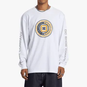 Dc Mens Throwback Long Sleeve Tee White