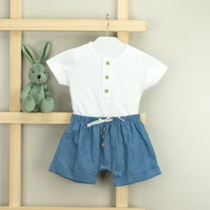 Denim T-Shirt & Shorts