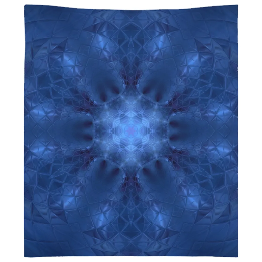 Diamond Blue Kaleidoscope Tapestry