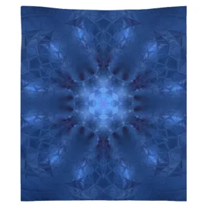 Diamond Blue Kaleidoscope Tapestry