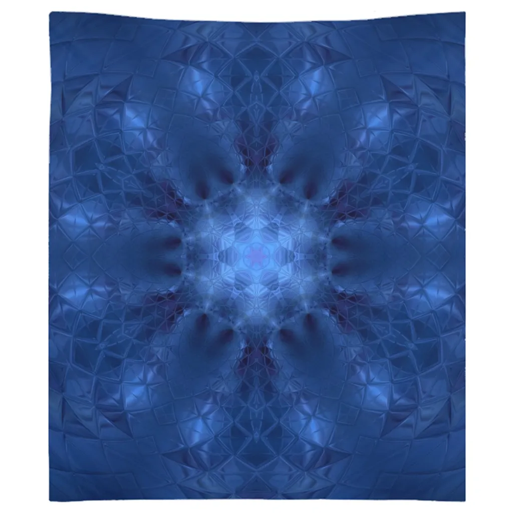 Diamond Blue Kaleidoscope Tapestry