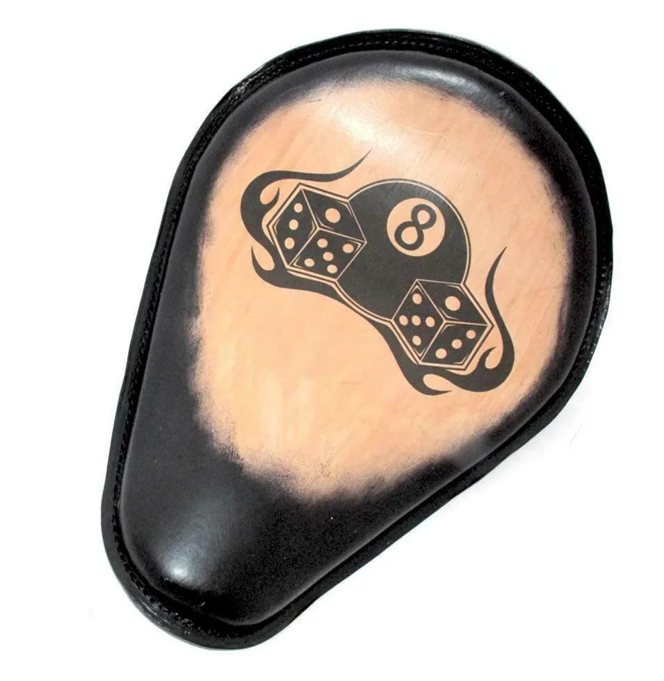 Dice 8 Ball Tattoo Spring Solo Seat Chopper Harley Sportster Frame Nightster USA