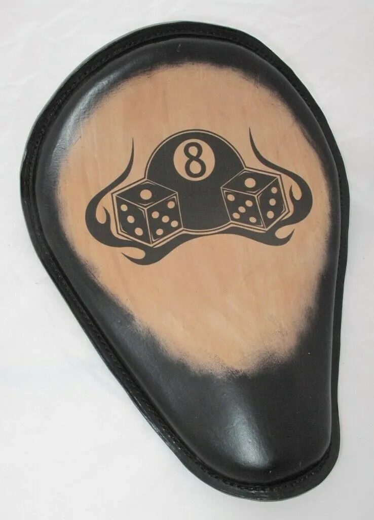 Dice 8 Ball Tattoo Spring Solo Seat Chopper Harley Sportster Frame Nightster USA