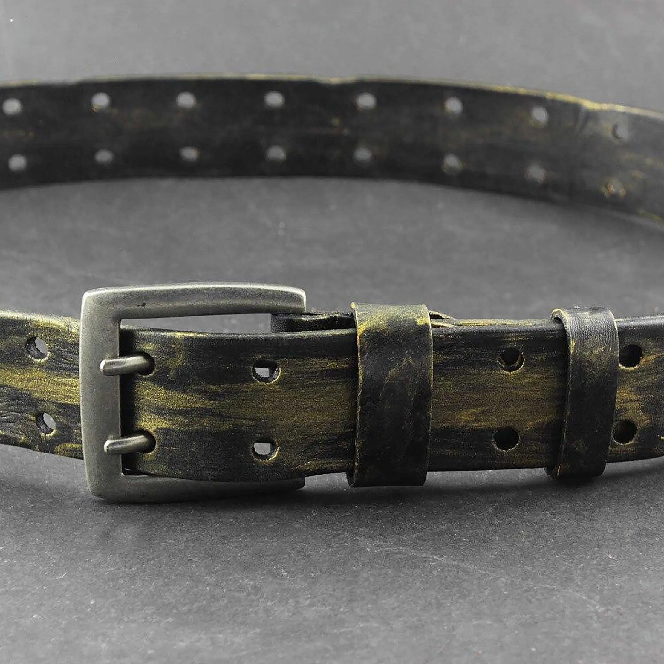 Distressed Leather Belt
