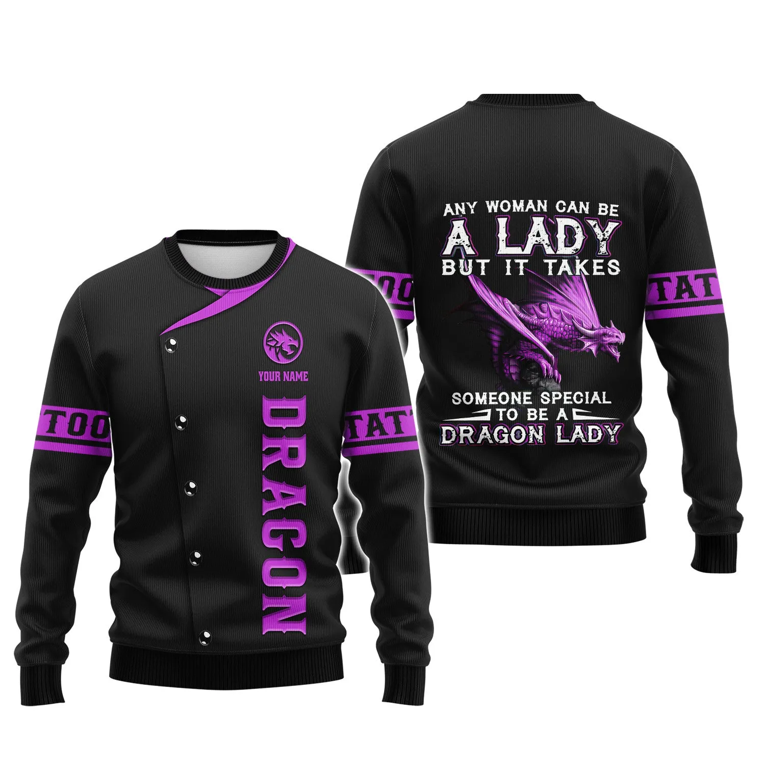 Dragon 3D Hoodie All Over Printed - Dragon Tattoo Jacket 3D print for Woman